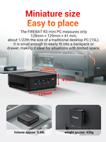Mini PC Qcta Core de Alta Calidad, Nuevo, Firebat R3, Procesador AMD Ryzen 7 7730U, Buen Precio, Enchufe Estadounidense, para Juegos