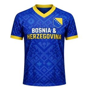 Maglietta dell'Inghilterra da Uomo – T-shirt Sportiva Casual Bianca con Collo a V e Dettagli Rossi e Blu - Product Image 1