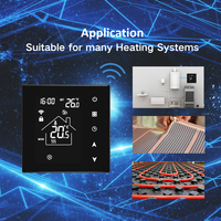 Termostato para Calefacción Eléctrica, Controlador de Temperatura Digital Programable por WiFi, 16A, con Protección Contra Heladas, 230V