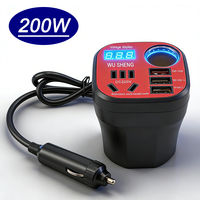 Chargeur rapide étanche DC 12-24V 200W 3 USB 220V AC Sortie Double USB Chargeur de voiture Prise d'alimentation Adaptateur de véhicule