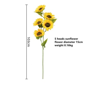 A-498 artificiales <span class=keywords><strong>de</strong></span> plástico, venta al por mayor, ramo <span class=keywords><strong>de</strong></span> girasoles - Product Image 6