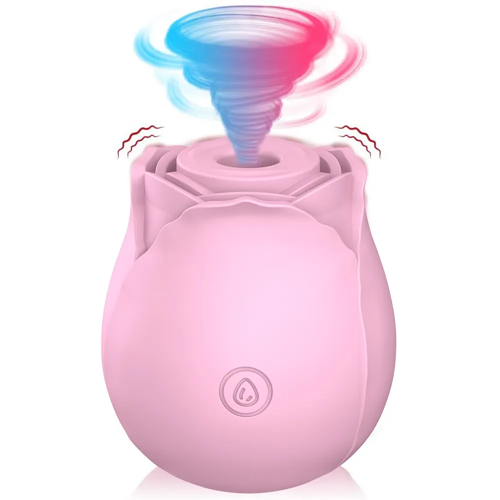OMYSKY High end women's sex toys rose suction device, nipple and clitoral stimulation magnetic suction charging rose vibrators