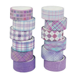 Juego <span class=keywords><strong>de</strong></span> <span class=keywords><strong>cintas</strong></span> Washi a rayas básicas, 12 Uds., para diario, álbum <span class=keywords><strong>de</strong></span> recortes, Bullet, diario, decoración DIY, colores neutros, línea delgada y ancha - Product Image 5