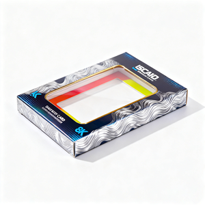 Kotak warna netral persegi panjang lipat dapat disesuaikan penutupan magnetik jendela dicap Foil emas daur ulang stok kartu putih - Product Image 6