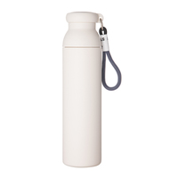 Bouteille d'eau de style européen, design propre et ajusté, adaptée au sport, 650 ml avec infuseur à thé, double paroi, isolation sous vide