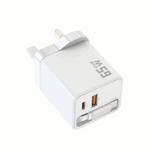 Type C ที่ชาร์จเร็ว65W อุปกรณ์ชาร์จติดผนัง Qc3.0ด้วย USB พร้อมสายดึงกลับที่ชาร์จ PD 35W สำหรับโทรศัพท์15 16 PRO MAX - Product Image 4