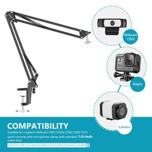 Support de Suspension Réglable Neewer pour Ordinateur de Bureau avec Pince et Bras Articulé pour Webcam <span class=keywords><strong>Logitech</strong></span> <span class=keywords><strong>C922</strong></span> C930e C930 C920 C615 - Product Image 5