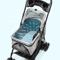 Coussin de siège de poussette ventilé OEM Anjuny Factory, tapis rafraîchissant lavable, coussin de transport USB, coussin d'air frais pour poussette
