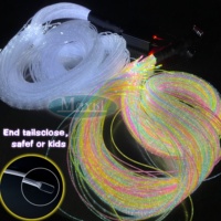 Permainan Sensorik Stimulasi Taktil Ruang Terapi Autisme Kit Lampu Serat Optik LED Pengubah Warna Mainan Sensorik Penenang Visual