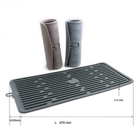 Petit tapis de séchage en silicone antidérapant de haute qualité résistant à la chaleur pour le comptoir de cuisine