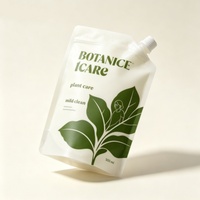 Pochette à bec verseur écologique personnalisée, imprimée, mate, compostable, Doypack autoportant rechargeable pour lotions