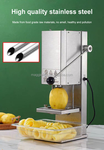 Petite entreprise 100-250 V 12V8ah 100 KG/H pomme <span class=keywords><strong>de</strong></span> terre Twister pomme <span class=keywords><strong>de</strong></span> terre <span class=keywords><strong>tour</strong></span> Machine pomme <span class=keywords><strong>de</strong></span> terre chips Machine pour Twister frites/frites frisées - Product Image 6