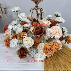 Guirlande de fleurs artificielles orange de luxe pour les fêtes d'automne, décoration extérieure, cadeaux, fournitures, ornements, fleurs, plantes - Product Image 6