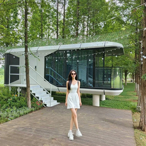 บ้านแคปซูลสำหรับใส่ของในห้องแคปซูลโรงแรมหรูหราทรงฝักอวกาศแค้มป์แอปเปิลสำหรับกลางแจ้ง - Product Image 1