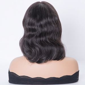 Perruque en cheveux humains Salt and Pepper, dentelle HD, ondulations naturelles, 10 pouces, dos en maille élastique respirante pour cuir chevelu sensible et couverture des cheveux gris - Product Image 3