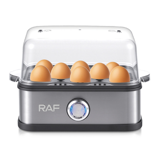 หม้อต้ม RAF 300W สำหรับไข่ได้สูงสุด 8 ฟอง พร้อมปุ่มควบคุมเดียว ใช้งานง่าย และระบบป้องกันความร้อนเกินสำหรับการทำอาหารสองเท่า - Product Image 1