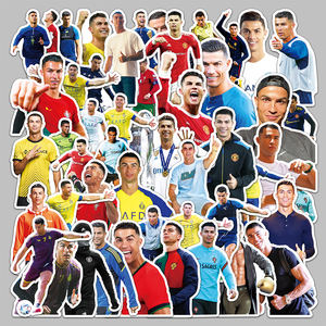 50 Pezzi Adesivi Personalizzati a Tema Sportivo con Cristiano Ronaldo (B), Decalcomanie Decorative per Calcio - Product Image 5
