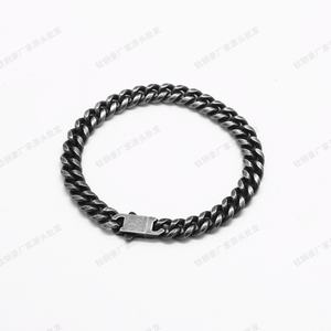 Stainless Steel Cuban Link Bracelet with Matte Vintage Finish Heavy Duty Chain Design Gothic Punk Style Jewelry <b>for</b> <b>Men</b> - Product Image 5