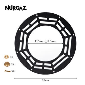 NURGAZ Bandeja para estufa Bagua de 20 cm, aleación de aluminio negra, para utensilios de cocina al aire libre - Product Image 1