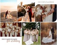 Buket Bunga Pernikahan Sentuhan Asli untuk Pengantin, Bunga Pernikahan Musim Semi, Pastel, Ramos De Flores Eternas