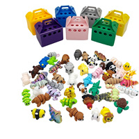 FUSEJOY Juego de Figuras de Animal Crossing Impresas en 3D, Lindos Juguetes Flexibles Antiestrés y Decoración de Escritorio, Modelo 3D-Zoo-2