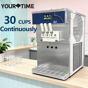 Máquina Combinada Yourtime de 8 Programas para Helados Suaves y Bebidas Frías, Enfriamiento Rápido 30L/H, de Sobremesa, para Yogur, Sundae, Helado y Snacks - Product Image 1