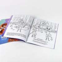 Impression de livres de coloriage pour enfants à couverture souple personnalisée et économique en Chine, avec papier offset noir et blanc, reliure parfaite, MOQ 1000 pièces
