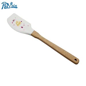 Best Selling Heat Resistant Mini Silicone Christmas Spatula Set With Wooden Handle - Product Image 3