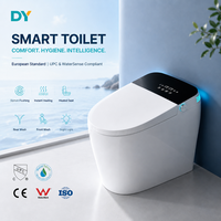 Toilette intelligente monobloc en céramique avec bidet intégré, buse autonettoyante, séchoir à air chaud, siège chauffant et chauffage instantané - Vente en gros