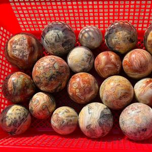 Esfera de Ágata Amarilla <span class=keywords><strong>Crazy</strong></span> Lace Pulida de Alta Calidad, Cristal de Cuarzo Curativo, Tema de Amor, Tendencia de Moda en Venta - Product Image 4