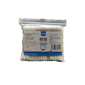 Hisopos de algodón de doble punta con puntas puntiagudas y redondas para el cuidado de los oídos y uso cosmético, 100 piezas, palitos de bambú de algodón absorbente - Product Image 2