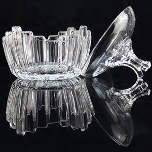 Pot En Verre chine Usine 0.6kg <span class=keywords><strong>Cristal</strong></span> Belle Verre Sucre Conteneur De Stockage Et Pot À Bonbons Avec Couvercle - Product Image 1