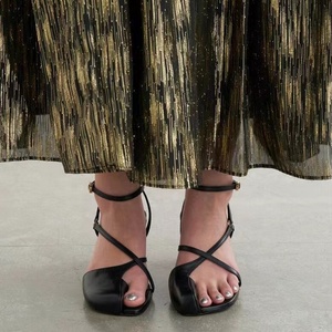 Sandalias de Moda para Mujer, Diseño Personalizado con Punta Cuadrada, Estilo de Diseñador, Sandalias de Verano con Tiras Cruzadas, Tacones Altos de 8 cm - Product Image 2