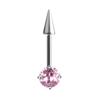 Piercing en titane ASTM F136 avec cristal en forme de trèfle, pour lèvre, oreille, sourcil, bijoux de piercing corporel, en stock, vente en gros, fournisseur OEM