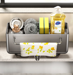 Égouttoir à torchons de cuisine moderne, mural sans perforation, multifonctionnel, pour robinet, rangement de comptoir domestique - Product Image 3