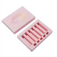 Coffret cadeau de rouge à lèvres cosmétique, gloss à lèvres, échantillon de parfum, coffret découverte de parfum, emballage en papier, papier artistique, impression de logo personnalisée