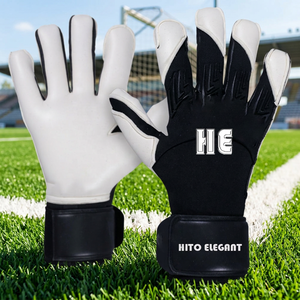 Meilleurs gants de gardien de but de football professionnels Nouveaux gants de football en latex respirant avec sangle de protection des doigts ou bande élastique - Product Image 2