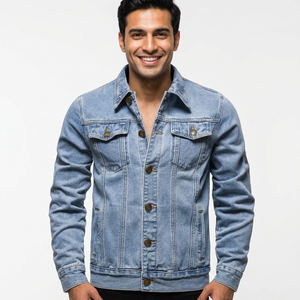 Mode de rue hommes boutonné Denim vestes coupe décontractée Vintage jean manteaux hommes automne hiver blanc Denim veste mâle - Product Image 1