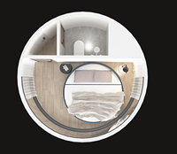 Module de maison capsule ronde, maison spatiale pour villa, hôtel, Airbnb, maison préfabriquée, cabane ronde Apple, stock UE, stock Roumanie