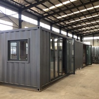 Conteneur maritime entièrement modulaire modifié, mini-maison 1 chambre, étanche et respirante, 40 pieds, pour extérieur, maison mobile, bureau, hôtel