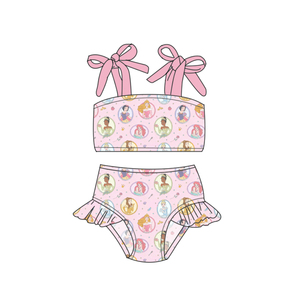 Ensemble de vêtements d'été confortables pour filles, maillots de bain pour bébés filles, imprimé personnalisé, bretelles réglables, tenues pour filles - Product Image 5