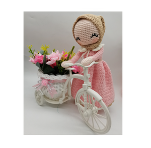 ตุ๊กตาถักโครเชต์ฮิญาบ ทำมือ ของเล่นเด็กเล็ก 28-30 ซม. ใยฝ้าย โพลีเอสเตอร์ ไนลอน บรรจุใยฝ้าย PP  รับสั่งทำ - Product Image 4