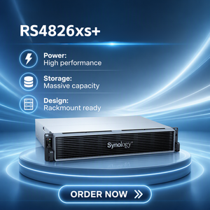 Servidor NAS RackStation RS4826xs+ de 12 Bahías y 2U, Almacenamiento Empresarial Intel Xeon D 1739 - Product Image 1