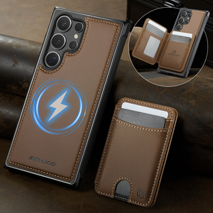 Funda para Teléfono con <span class=keywords><strong>Carga</strong></span> Inalámbrica, Soporte Magnético para Tarjetas, Piel Sintética para <span class=keywords><strong>Samsung</strong></span> S26 Ultra S25 Plus S24 S23 S22 A56 A55 A54 A53 - Product Image 2