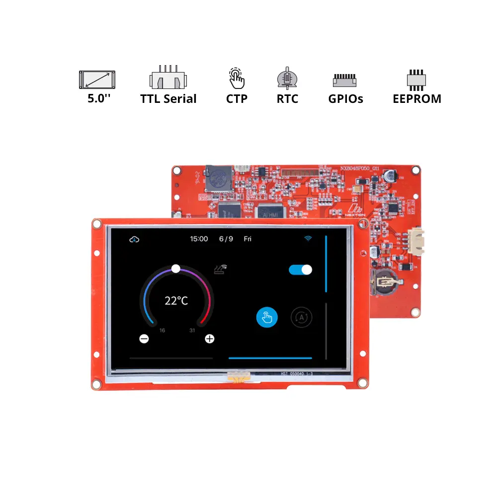 شاشة إل سي دي الأكثر مبيعًا 5.0 "NX8048P050-011R Nextion ذكي سلسلة HMI شاشة تعمل باللمس مع شاشة تعمل باللمس مقاوم