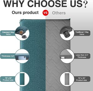 WOQI materasso impermeabile arrampicata leggero portatile forma aria Pad per dormire <span class=keywords><strong>coperta</strong></span> letto - Product Image 2