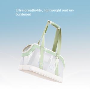 Ligero Transpirable Nylon Moda Malla sólida Cierre de botón ajustable Mochila ecológica para perros Portador de mascotas-Facilidad urbana - Product Image 4