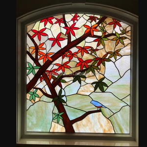 Vitralla de Iglesia Personalizada de China, Vidrio Sólido con Doble Acristalamiento, Decoración de Pared, Diseño Escénico con Lámina de Estaño Soldada - Product Image 1