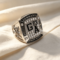 Neues Design China Lieferanten Werbegeschenk Traditioneller Vollmetall-Spieler-Ring Maßgefertigte Rugby-Meisterschaftsringe
