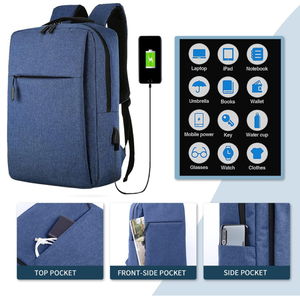 2023 Waterproof <b>Laptop</b> <b>Backpack</b> Men Polyester Zipper Business Travel 15.6 Inches USB Oxford Designed School Outdoor Leisure - Product Image 2